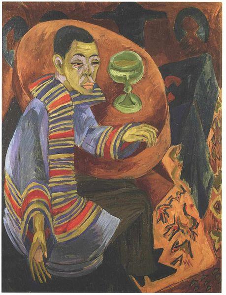 Ernst Ludwig Kirchner The drinker - selfportrait oil painting picture